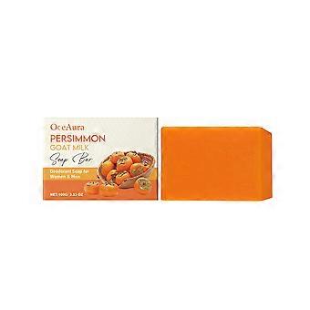 OceAura Persimmon Goat Milk Moisturizing Soap, Gently Moisturizing Persimmon Goat Milk Deep Cleansing Body Moisturizing Soap