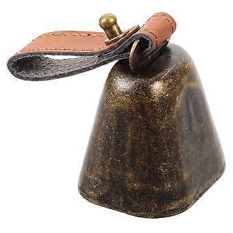 Iron Bell Pendant for Festival Decoration with Strap Brown