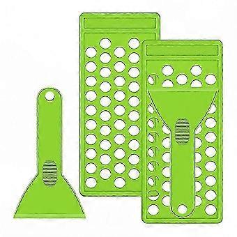 Lip Balm Container Filling Kit, 2 Pcs Portable Lip Balm Filling Tray and Spatula Set, Lip Tube Holder