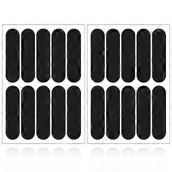 20Pcs Black Reflective Stickers, Durable PET, Night Safety Tape for Motorcycle Helmet, Bicycle, Outdoor, 7x1.8cm