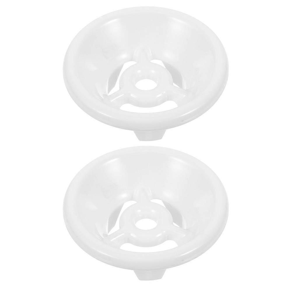 White ABS Urinal Odor Control Drain Stopper 2Pcs Preventer