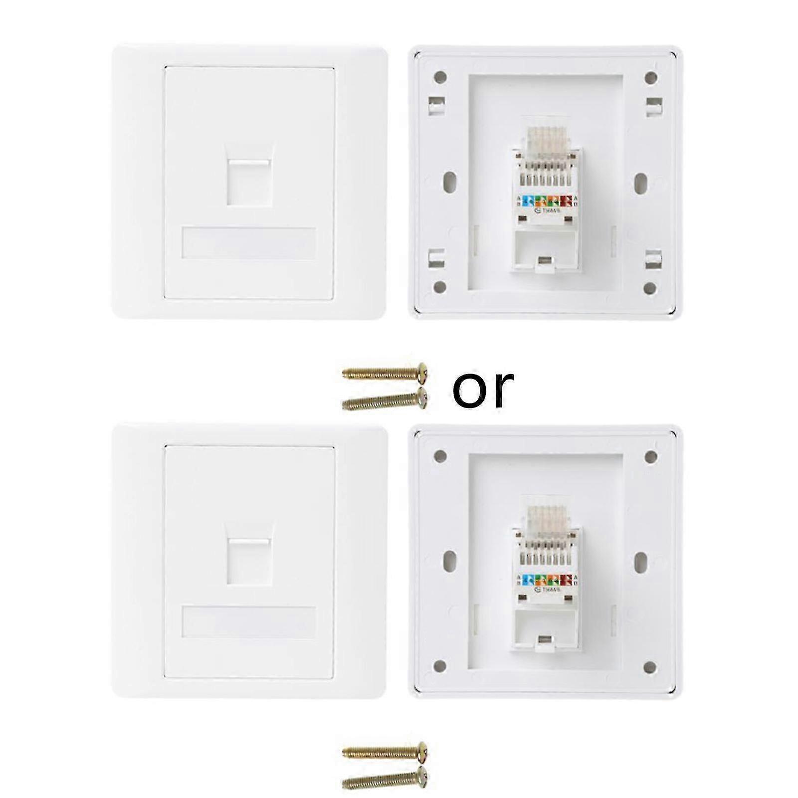 86 Type Computer Socket Panel CAT5E Network Module RJ45 Cable Interface Outlet