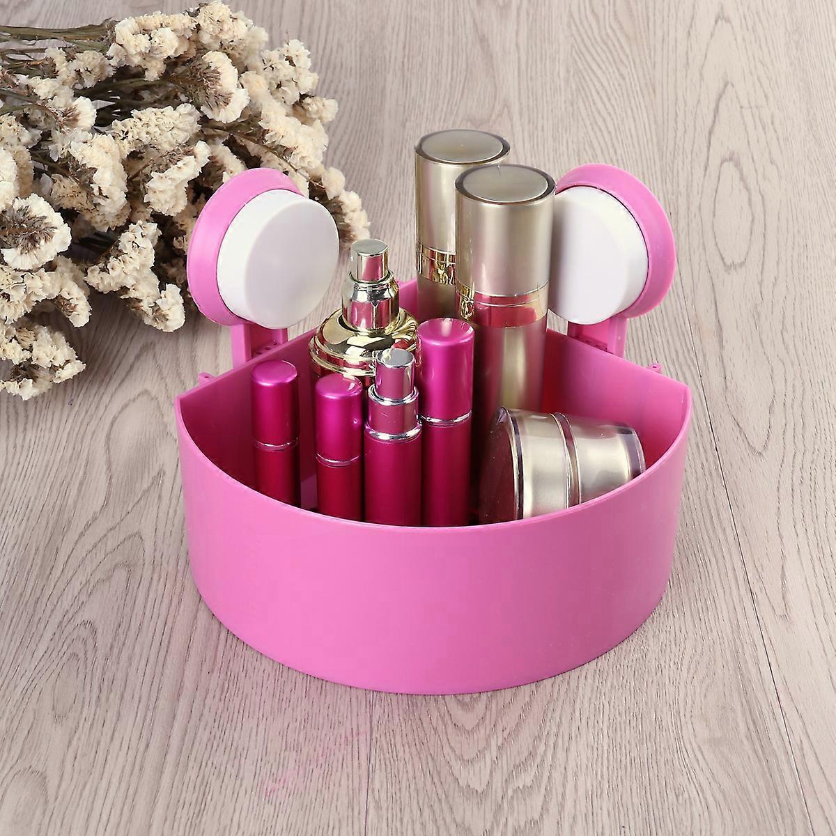 Pink Wall Mounted Suction Cup Shelf for Kitchen Use