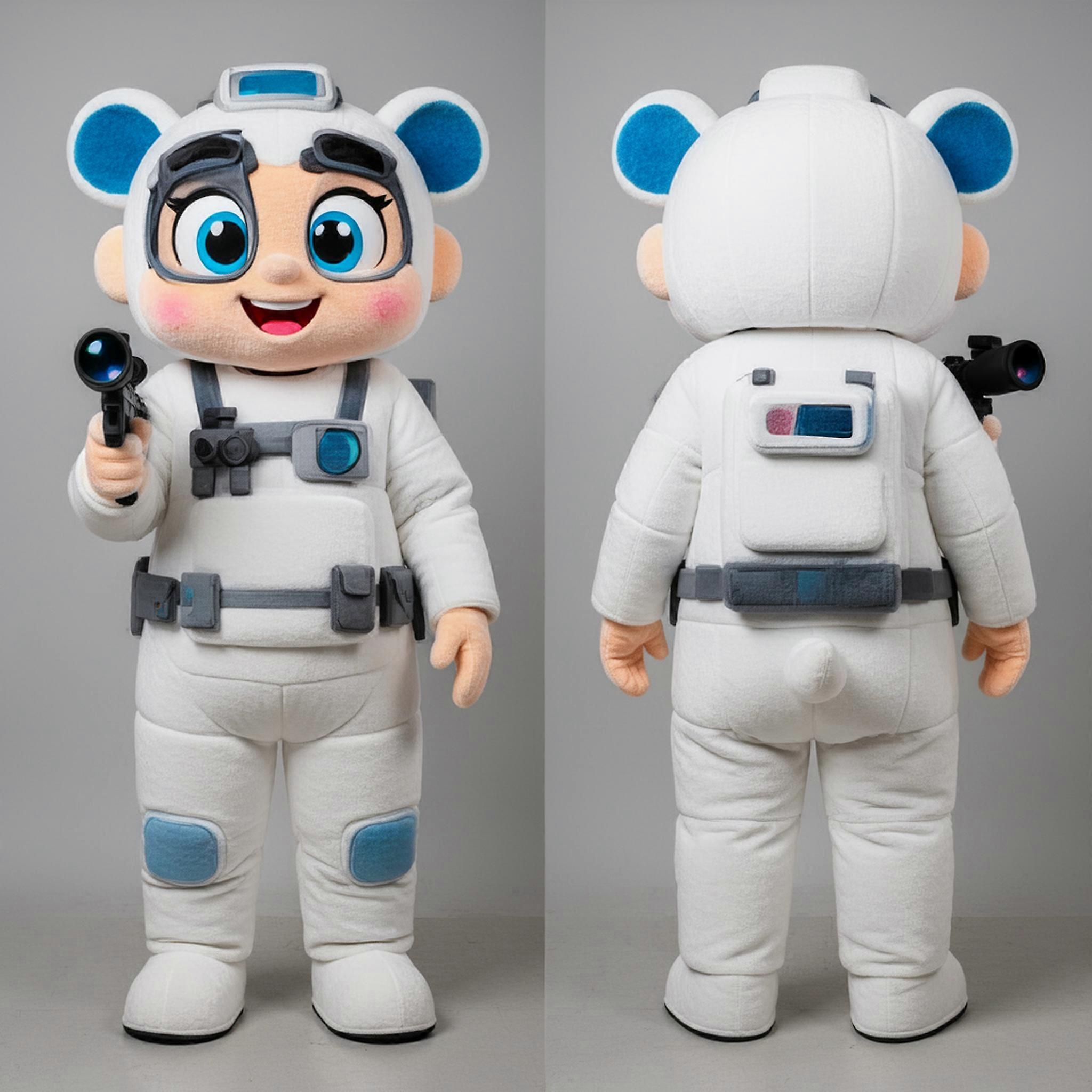 MASTICOT Pristine White Tactical Sniper Mascot