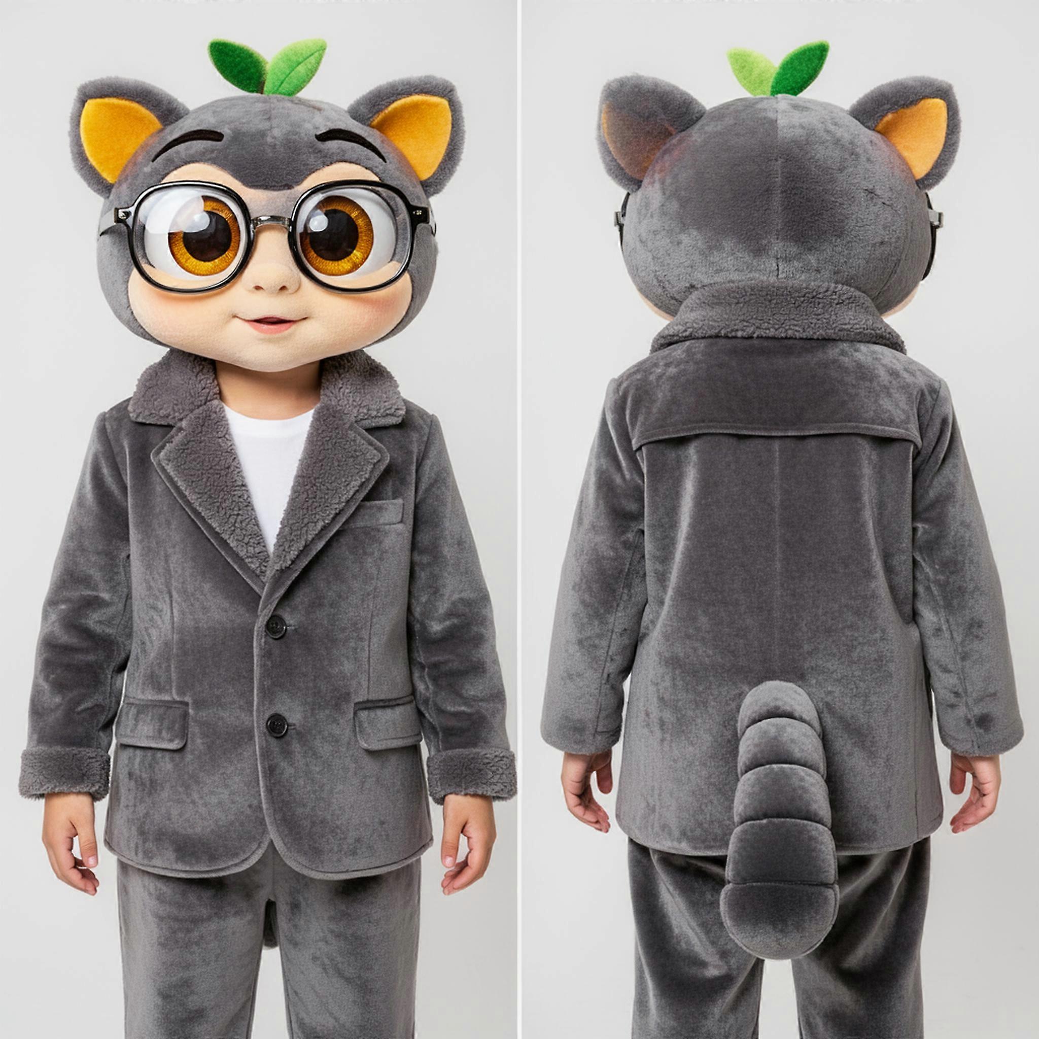 MASTICOT Velvety Gray Professional Attorney Mascot