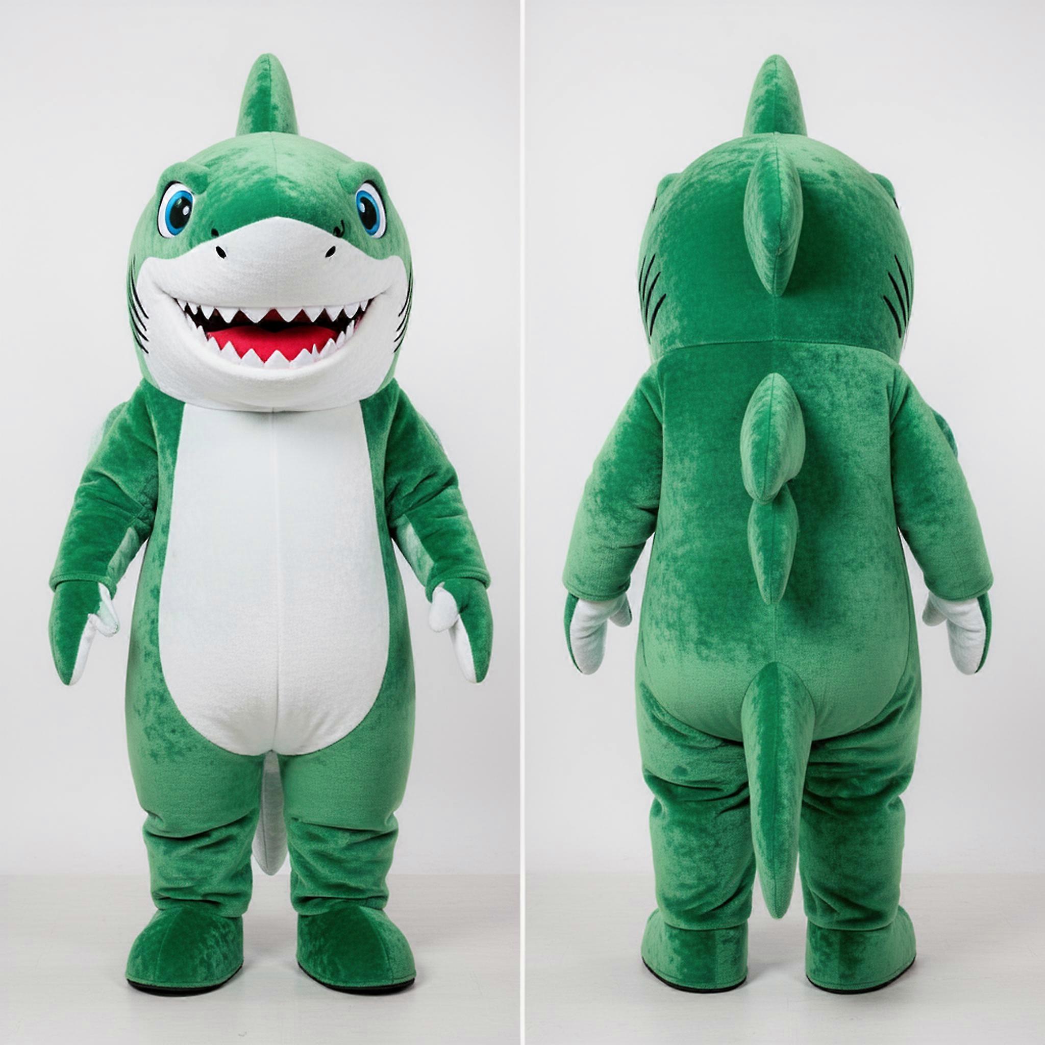 MASTICOT Green Rounded Megalodon Mascot
