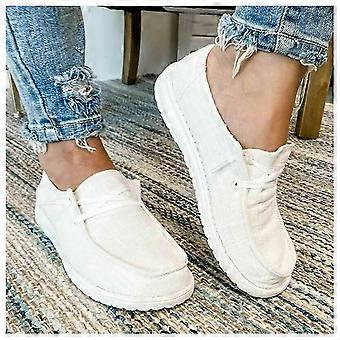 Men's Canvas Sneakers Breathable Fashion Lace Up Flat Trainers Casual Comfy Trendy Shoes One Size