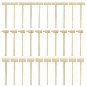 Mini Wooden Hammers for Kids Playing 30Pcs Multi-Purpose Mallets Set
