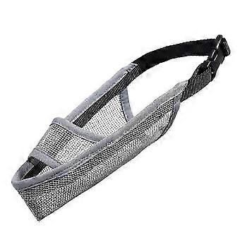 Dog muzzle buckle design breathable high elastic anti-barking muzzle suitable for small dogs - gray, XS 26-27