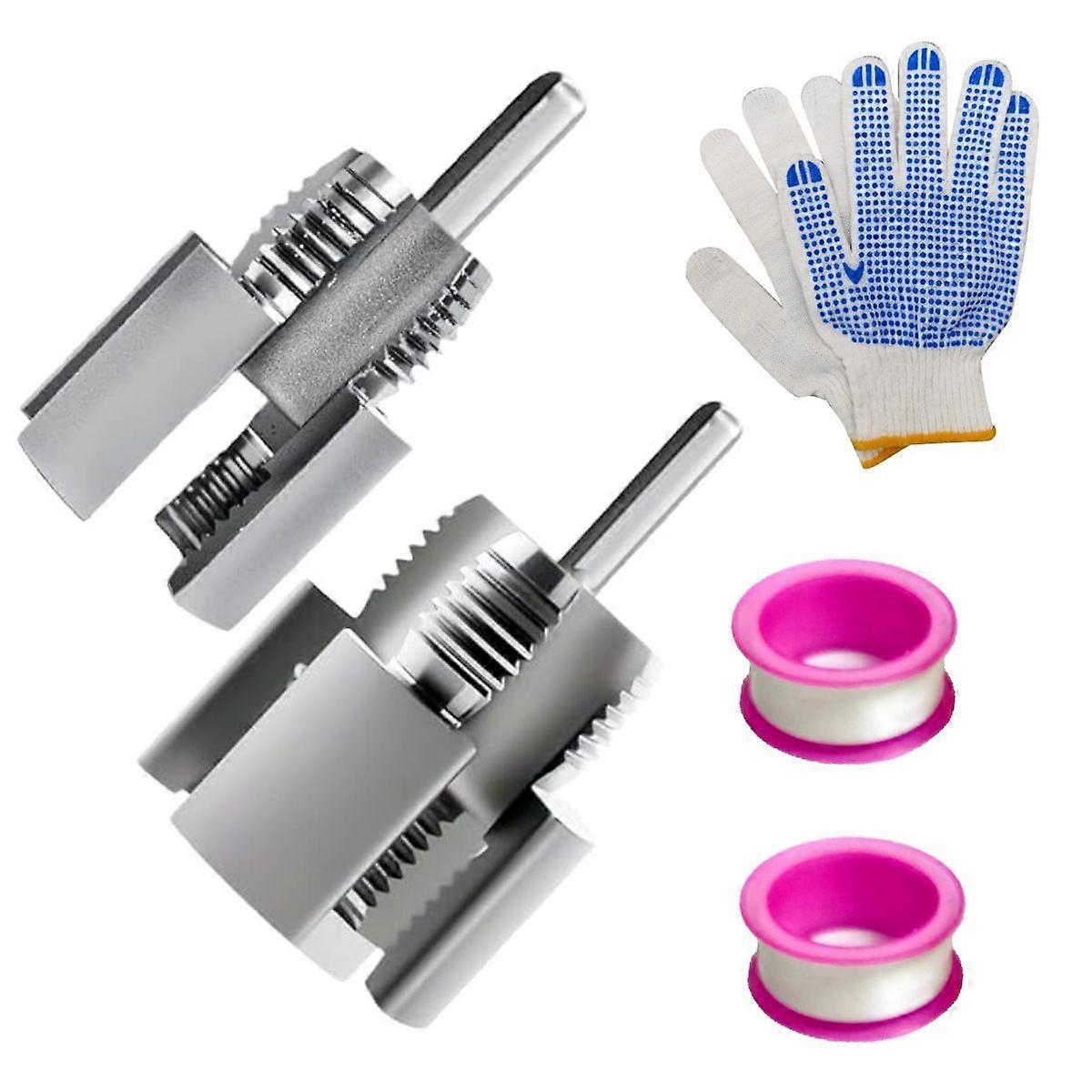 Integrated internal and external pipe threading tools Dual-function pipe thread cutting tool set (1/2'' + 3/4'')1473