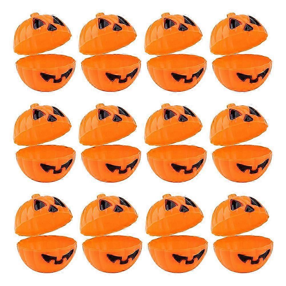 Orange Pumpkin Shape 24Pcs Halloween Candy Storage Container Set
