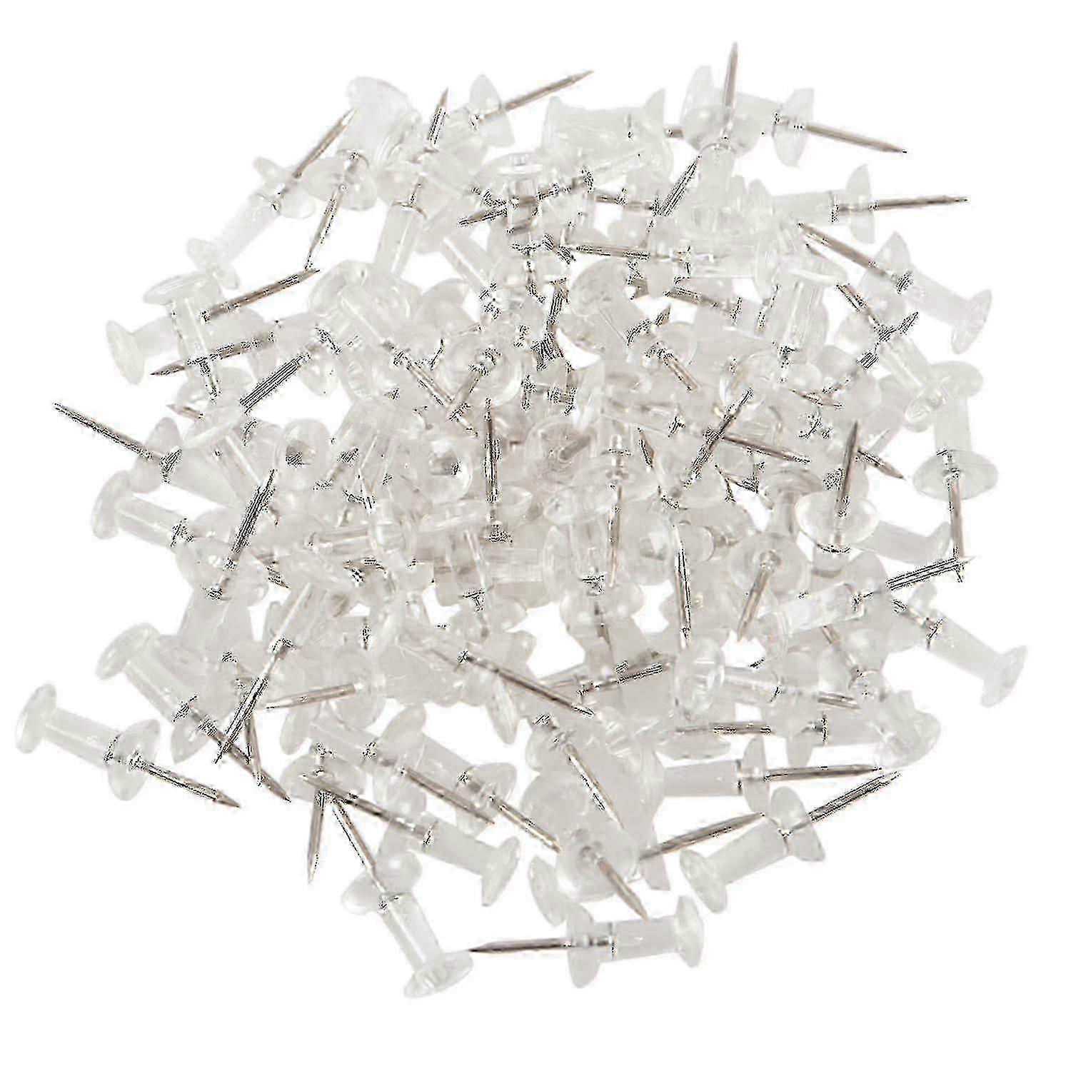 Clear Push Pins 3/8 Inch Plastic Metal