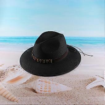 Hot Sale New Couple Hat Women's European and American Jazz Top Hat Outdoor Beach Hat Sunscreen Shade Straw Hat