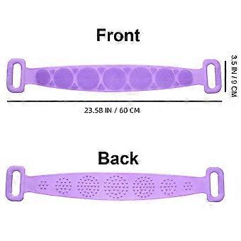 Silicone Long Bath Scrubber for Cleaning Use 2Pcs Exfoliating Body Towels
