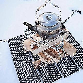 Suporte para churrasqueira de fogueira ao ar livre Tripé de acampamento com pernas dobráveis Rack de acampamento Tripé de cozinha para acessórios de cozinha de acampamento