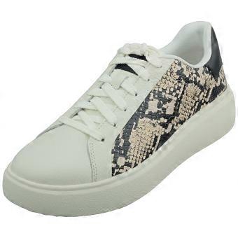 FitFlop Rtg Snake Sneaker Womens Fashion Trainers in Hazy Taupe Black