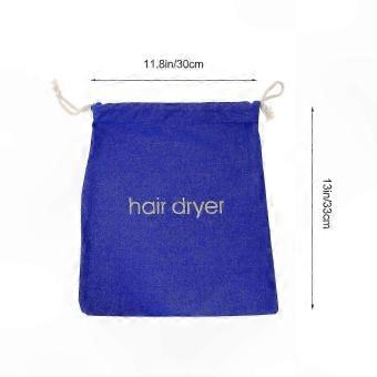 Fabric Hair Dryer Storage Bag with Drawstring Closure, 1pc Travel Dust Protection Case, Wall-Hanging Foldable Organizer