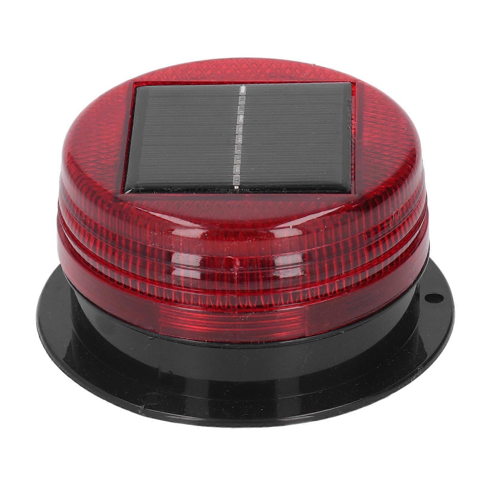 Solar Warning Strobe Light 8 High Brightness Bead Construction Road Warning Flash Lamp