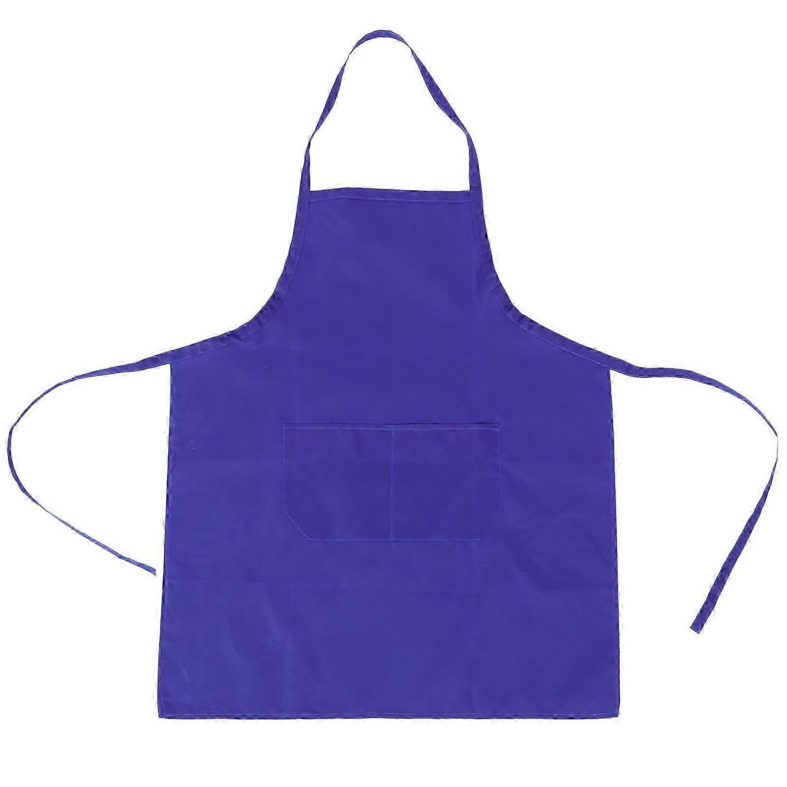 Adjustable Blue Dacron Kitchen Apron