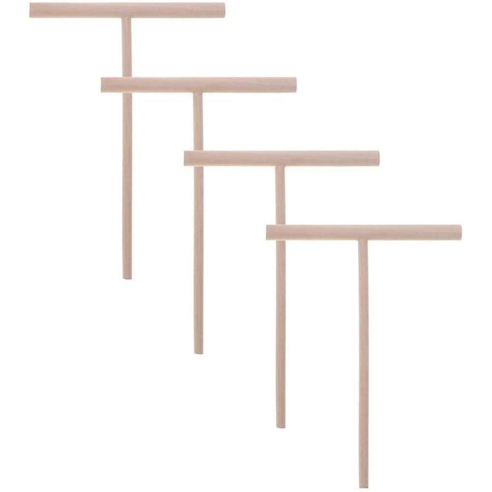 4pcs T Shape Crepe Maker Pancake Batter Wooden Spreader Stick, Wooden Crepe Tools,crepe Spreaders