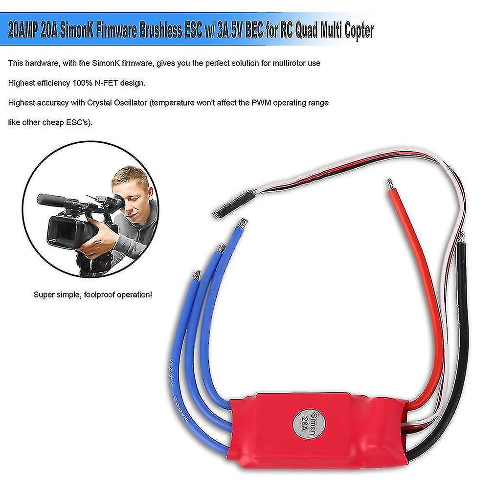20amp 20a Simonk Firmware Brushless Esc W / 3a 5v Bec Für Rc Quad Multi Copter