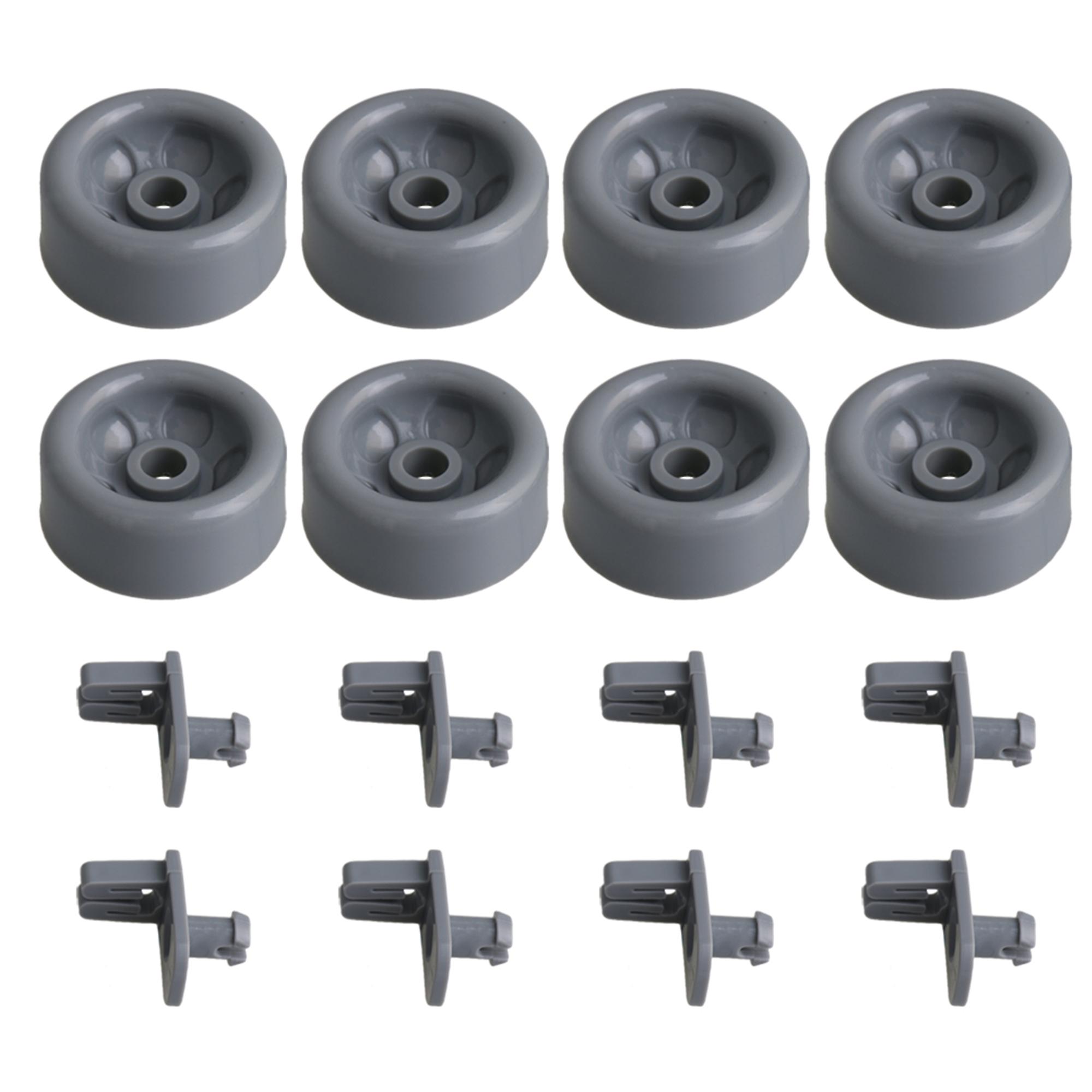 8 Pieces WD35X21041 Dishwasher Lower Rack Roller Wheel Replacement Part
