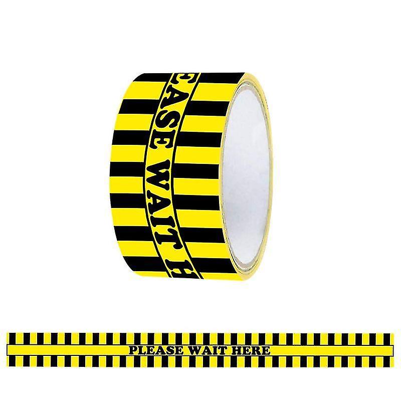 1roll Please Wait Here Warning Floor Tape - Social Distancing Marking