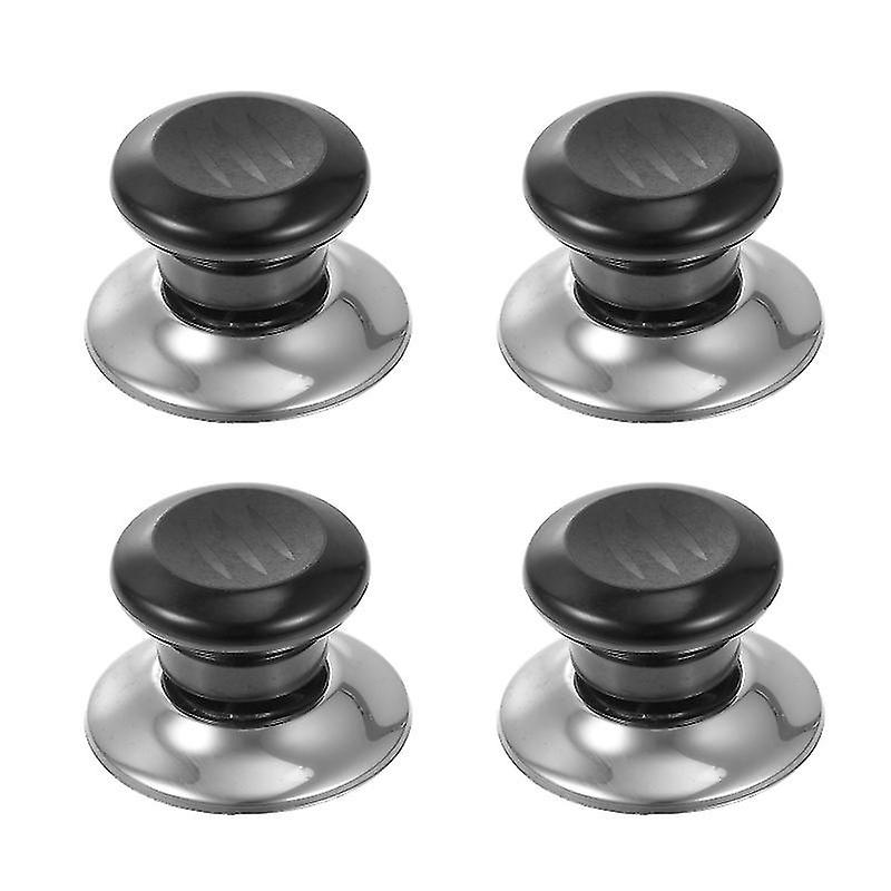 7X7x4cm Black Steam Table Pan Covers 4pcs Practical Lid Handles Practical Holding Knobs Cookware Acc