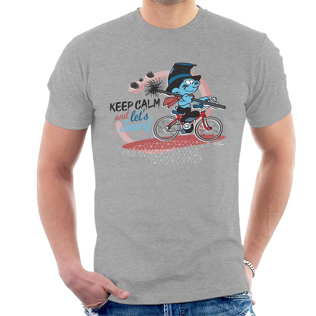 The Smurfs Sweepy Smurf And Let's Go Men's T-Shirt