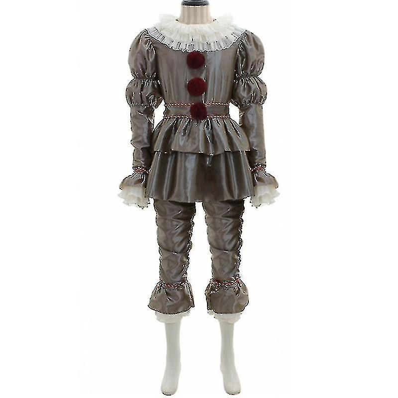 Férfi Pennywise Bohóc öltöny Ruha Set Jelmez Felnőttek Fancy Ruha Ruhák Halloween Party