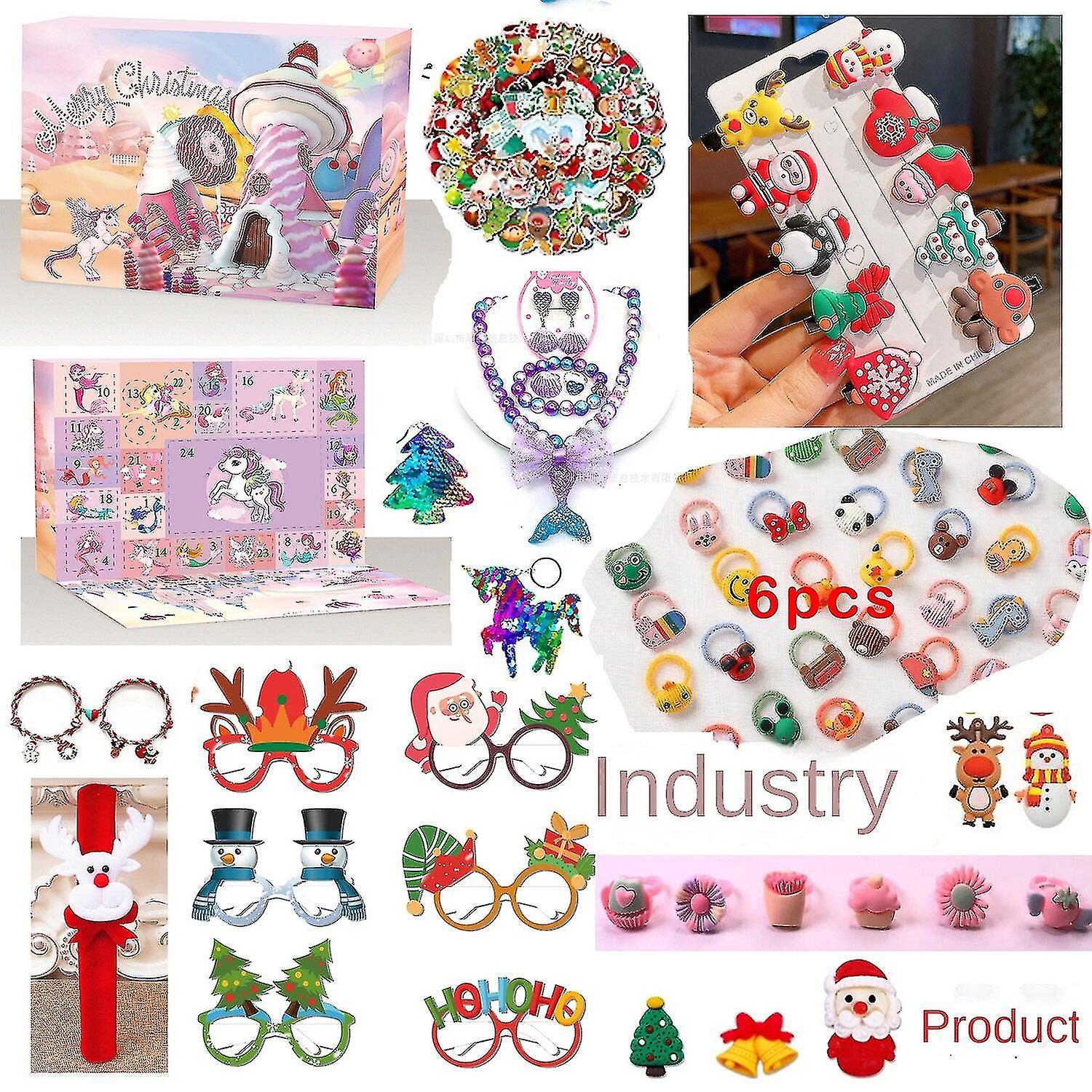 Christmas Blind Box Hand Tearing Countdown Calendar Blind Box Diy Decompression Venting Pinch Music Set
