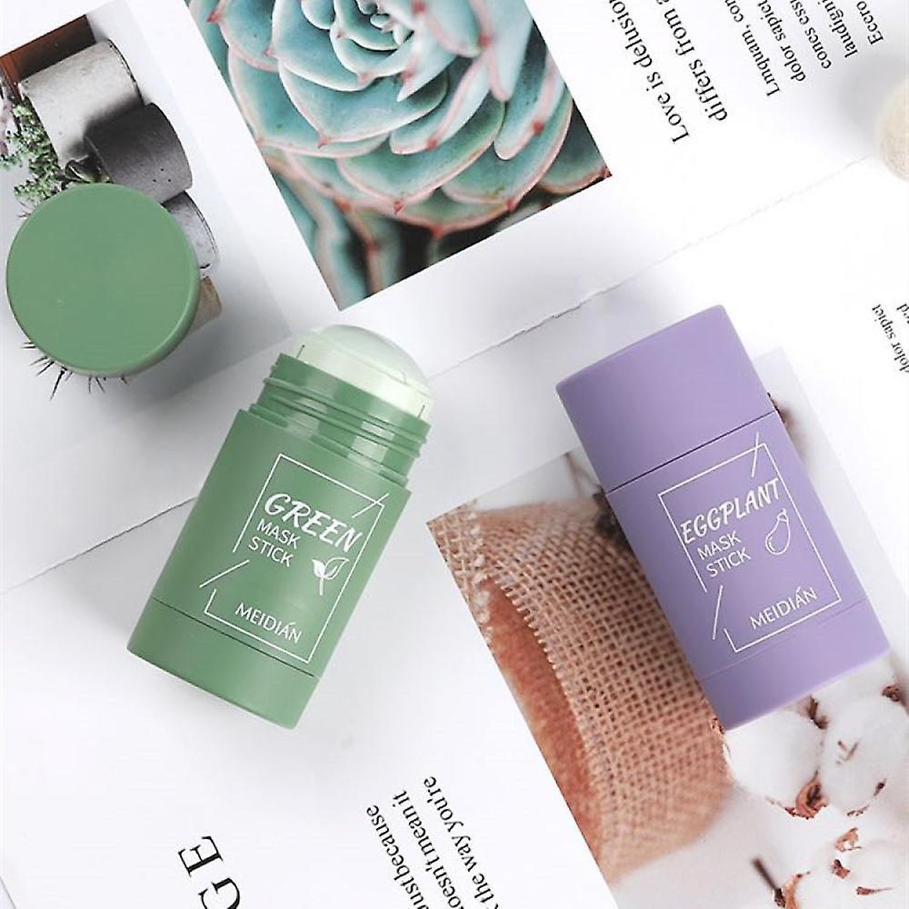 Green Tea Mask Solid Face Cleansing Mask Stick Oil Control Moisturizing Mud Mask