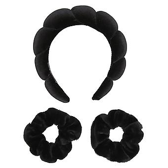 Gesicht Waschen Stirnband 2pcs Armbänder Weiches Polyester Handgelenk Waschband Haarband Set