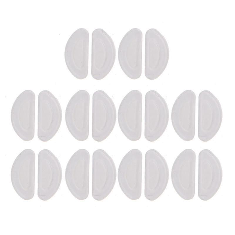 10pairs Adhesive Eyeglasses Nose Pads D Shape Anti slip Soft Silicone Nose Pads