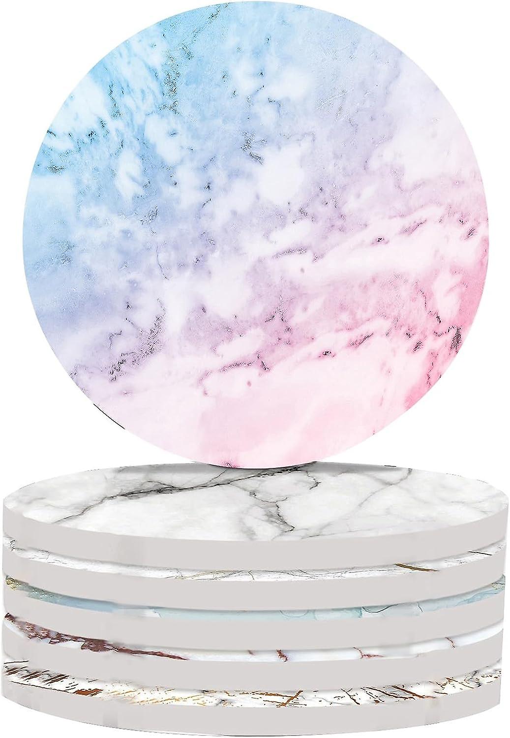 Creative Light Luxury Ceramic Absorbent Heat Insulation Round Cork 8 Placemat (e, One Size)