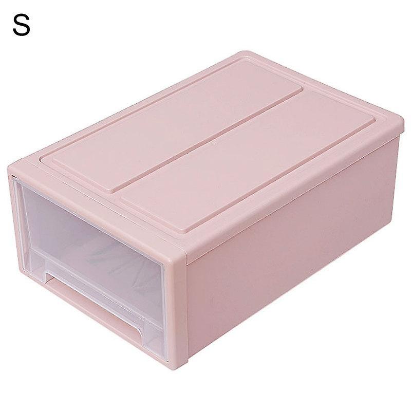 Household Plastic Transparent Stackable Drawer Storage Box Container Organizer