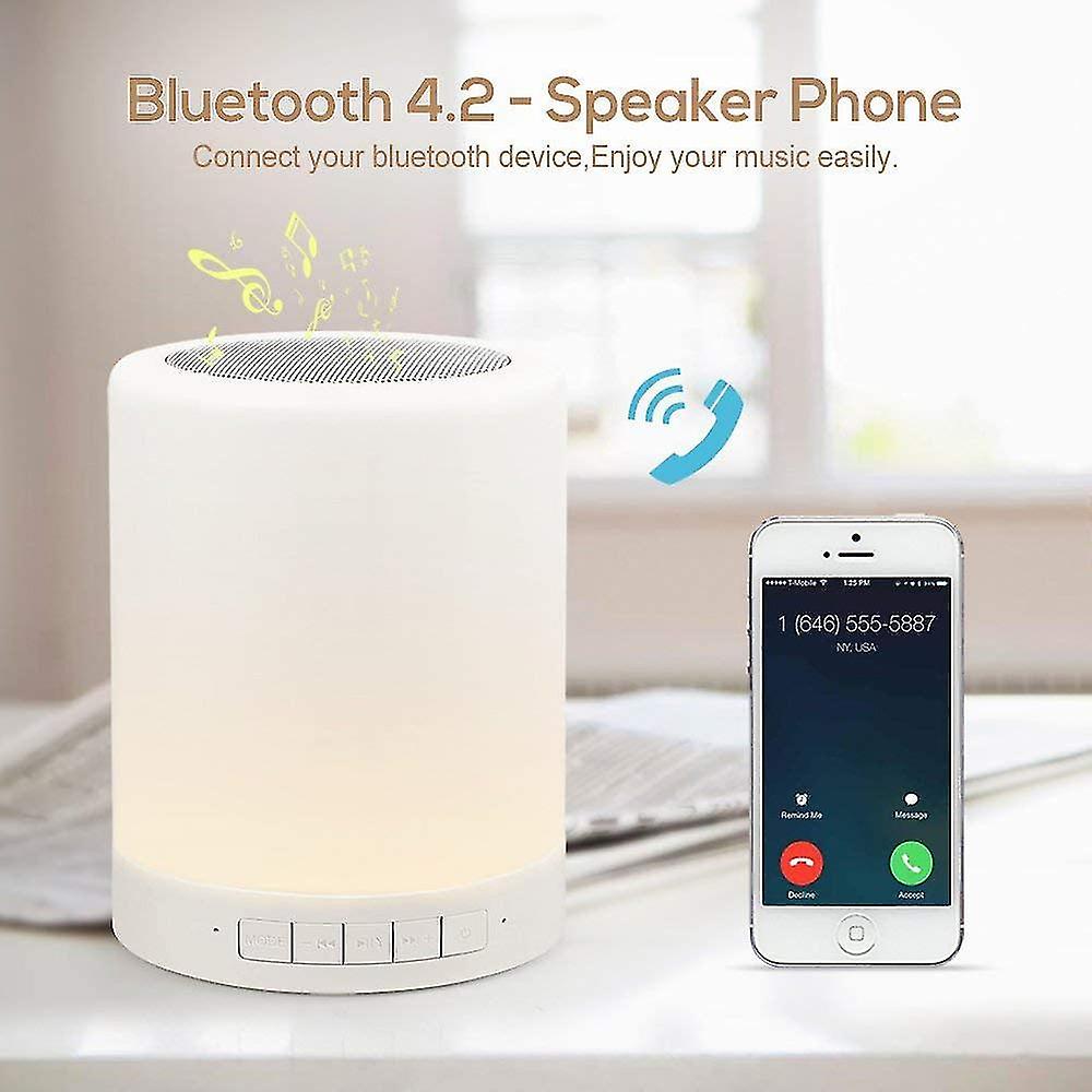 Night Light Bright Bluetooth Speaker Touch-sensitive Bedside Lamp Sd Card Reader Function