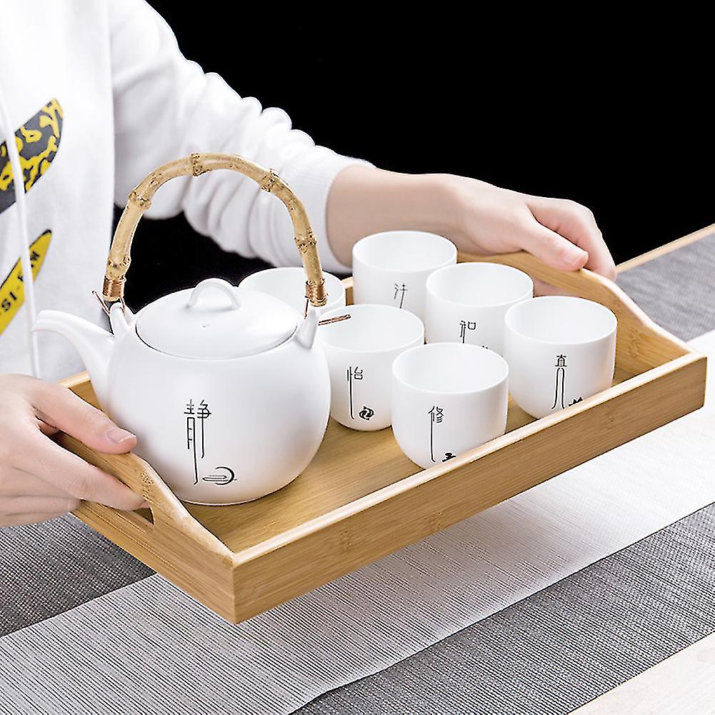 Bamboo Tea Tray 38x25x5cm Lightweight Tea Cup Serving Table