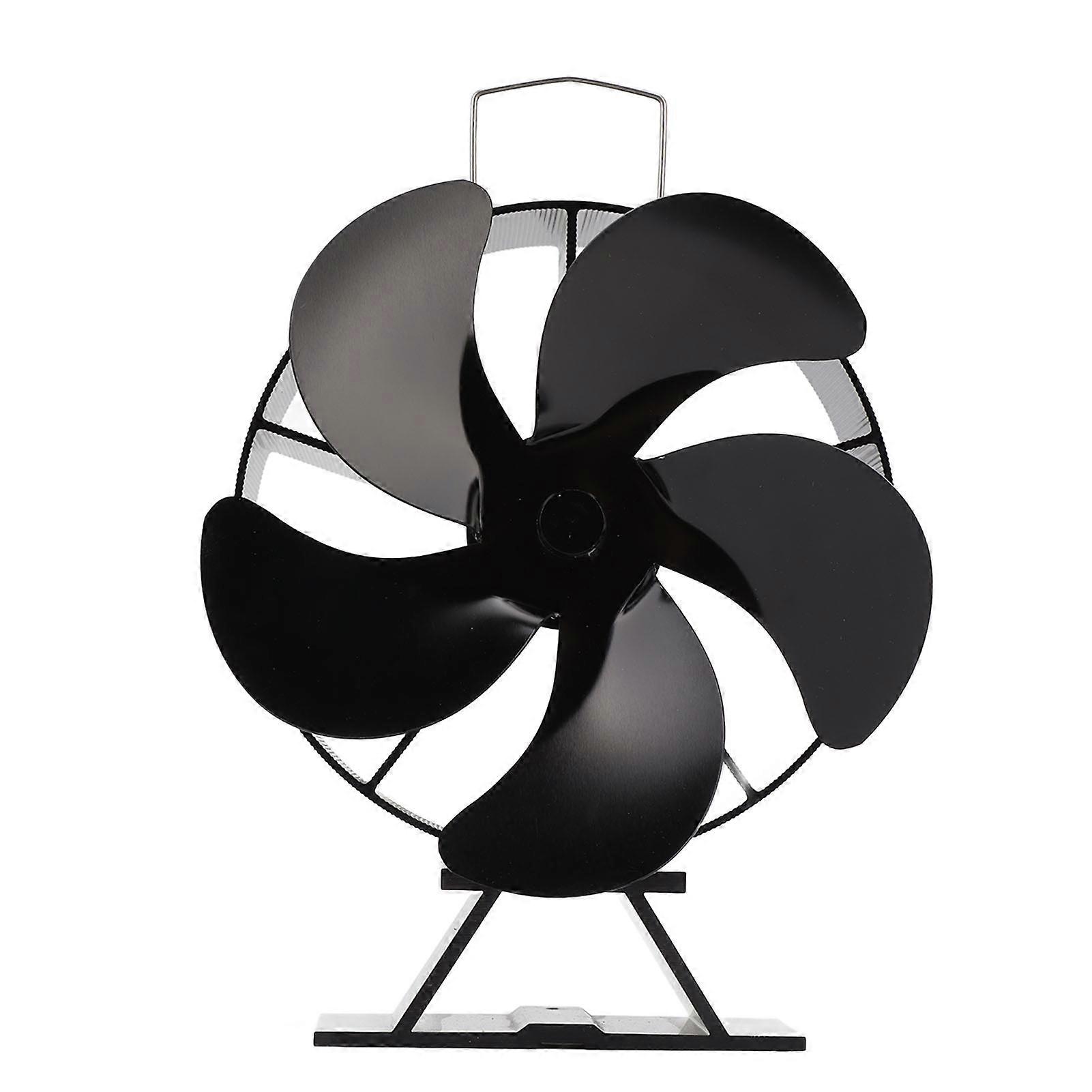 5 Blade Heat Powered Wood Stove Fan, High Temperature Resistant