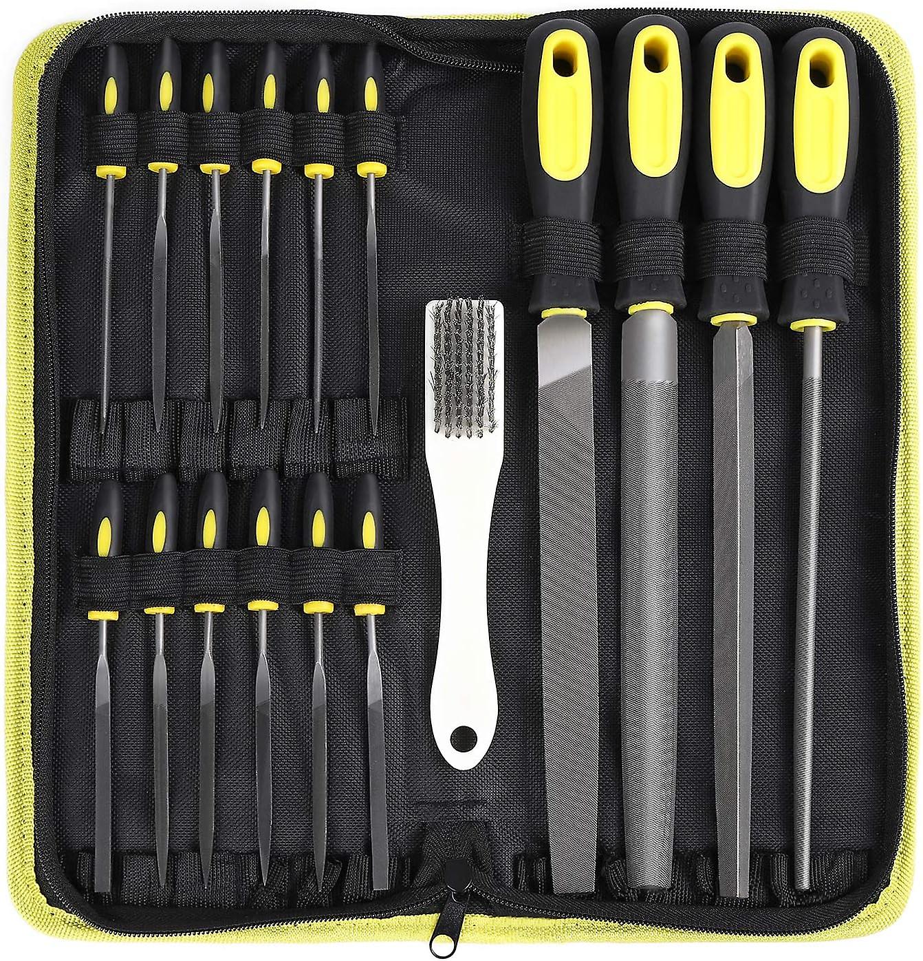 18 in 1 Lime e Set di lime per raspa Lime metalliche di precisione in metallo Set di lime per aghi a spazzola in acciaio al carbonio