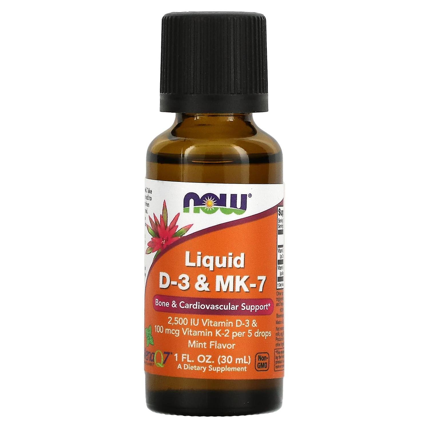 NOW Foods, Liquid D-3 & MK-7, 1 fl oz (30 ml)