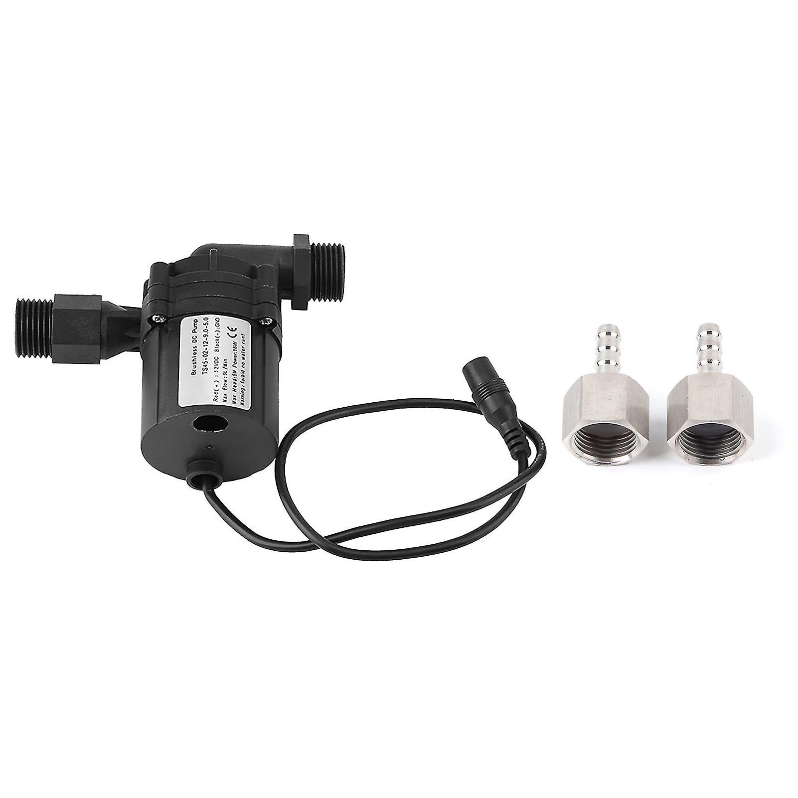 12V 18W Brushless Homebrew Pump for Beer Brewing Circulation with Connector, Durable DC Motor Pump for Home Brewing Systems