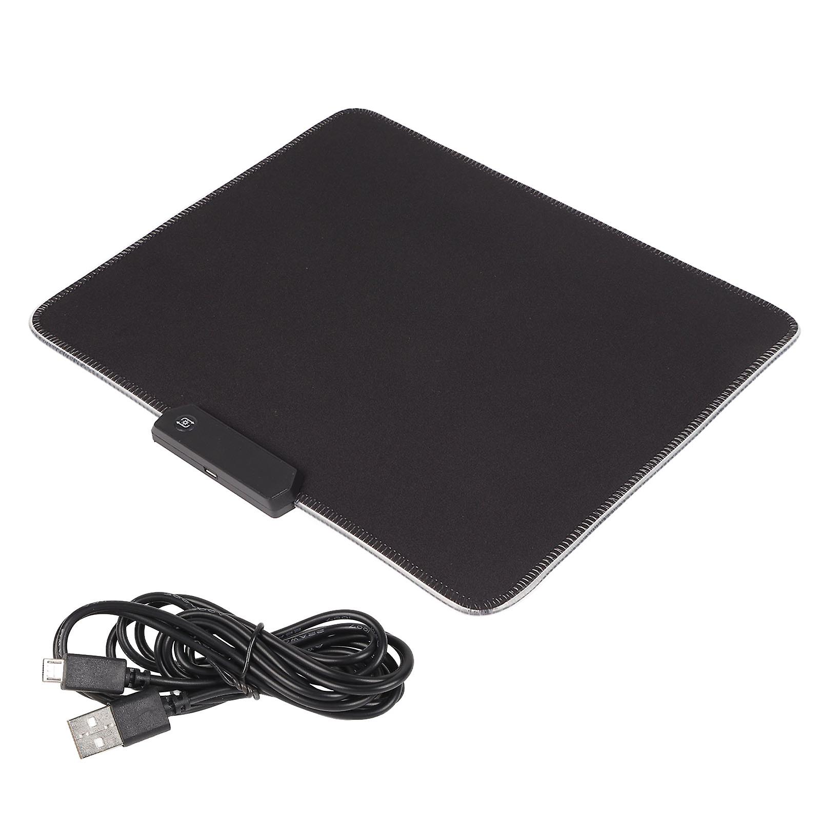 RGB Mouse Pad 300 x 250 x 4 mm, 12 Light Effects, USB Wired, LED, for Low DPI Gaming