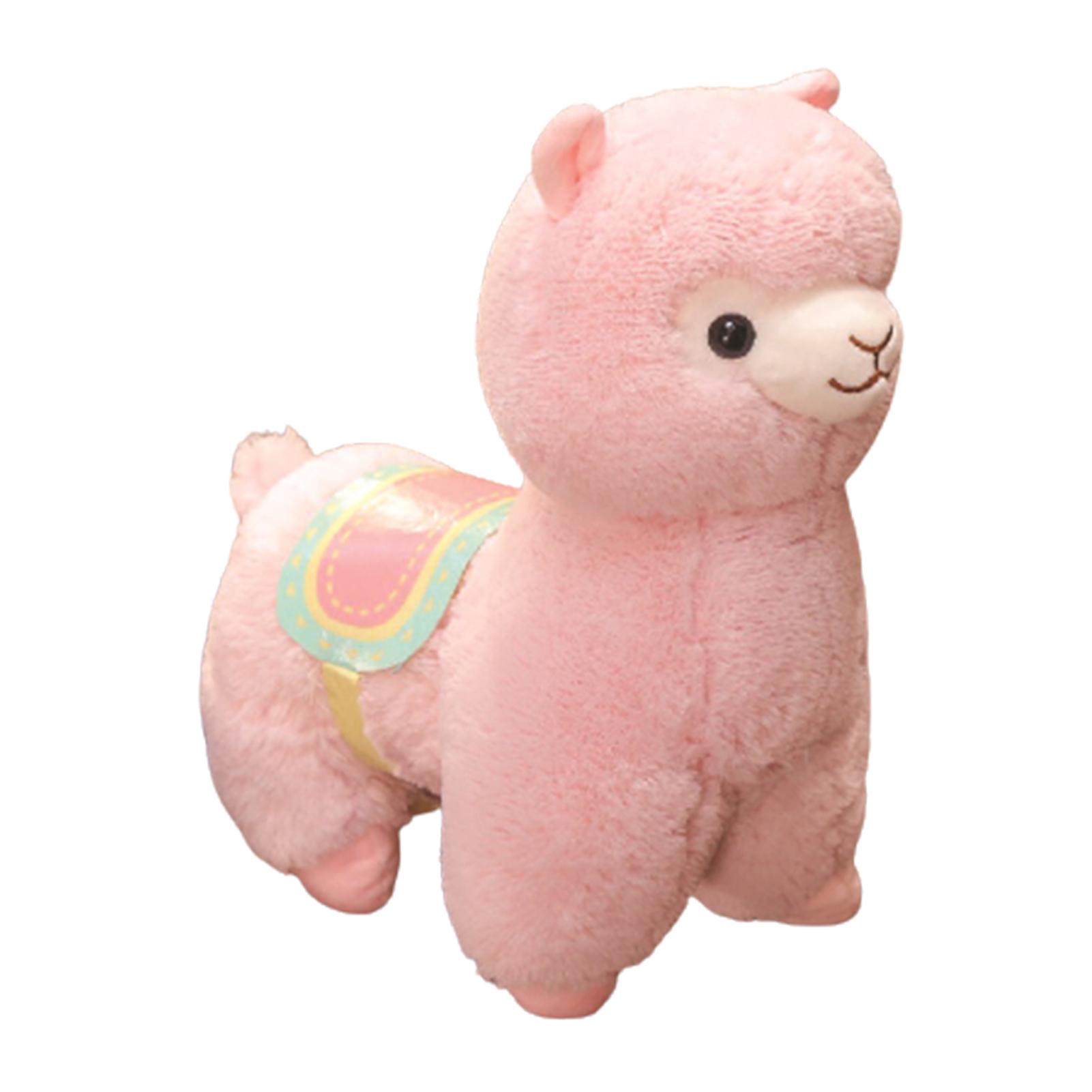 Alpaca Plush Doll Soft Touch Stuffed Cartoon Animal Cute Fluffy Pacify Doll Toy Bedside Sofa Cushion