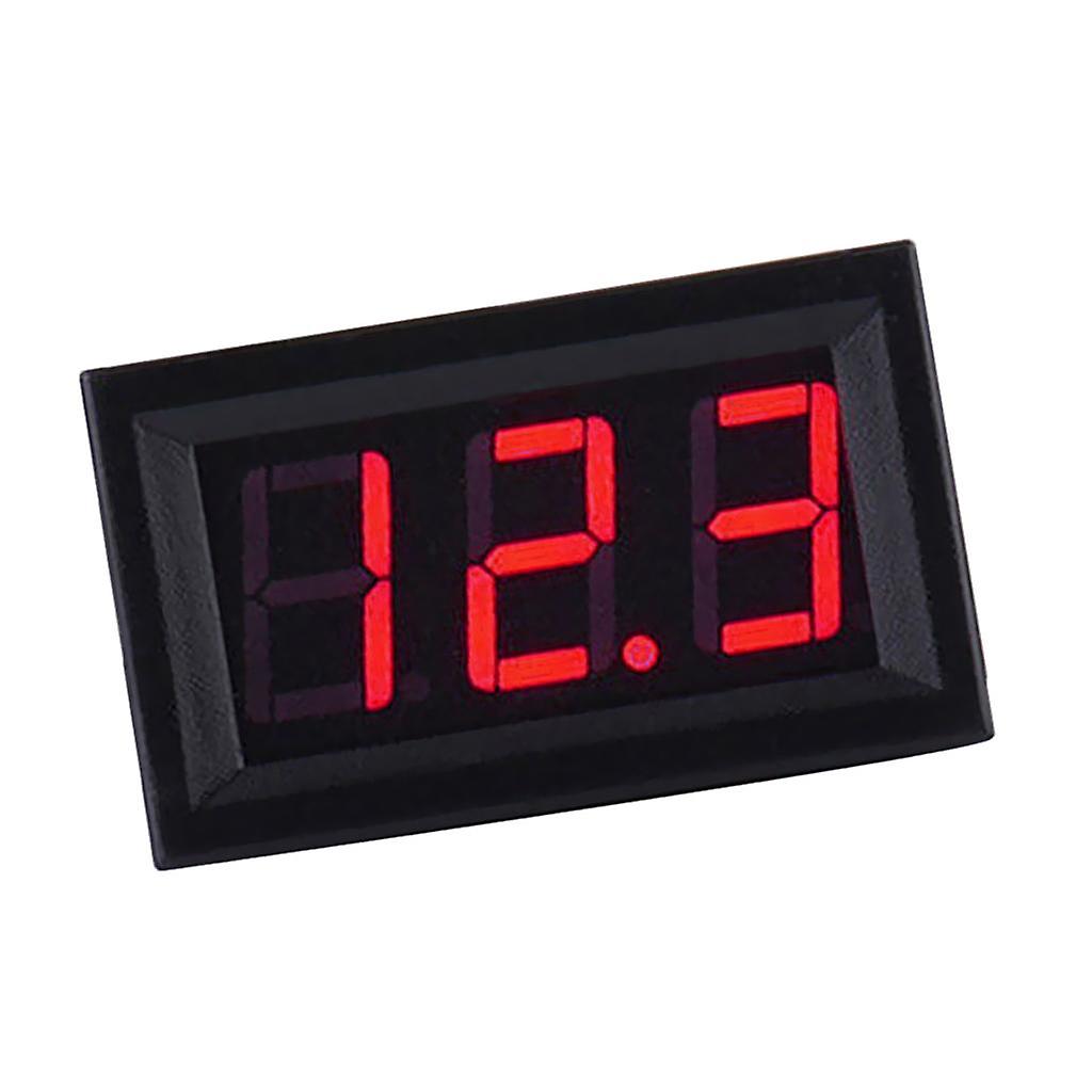 2 Wire LED Digital Display Volt Voltage Meter Voltmeter Car Motor 0.56'' Red
