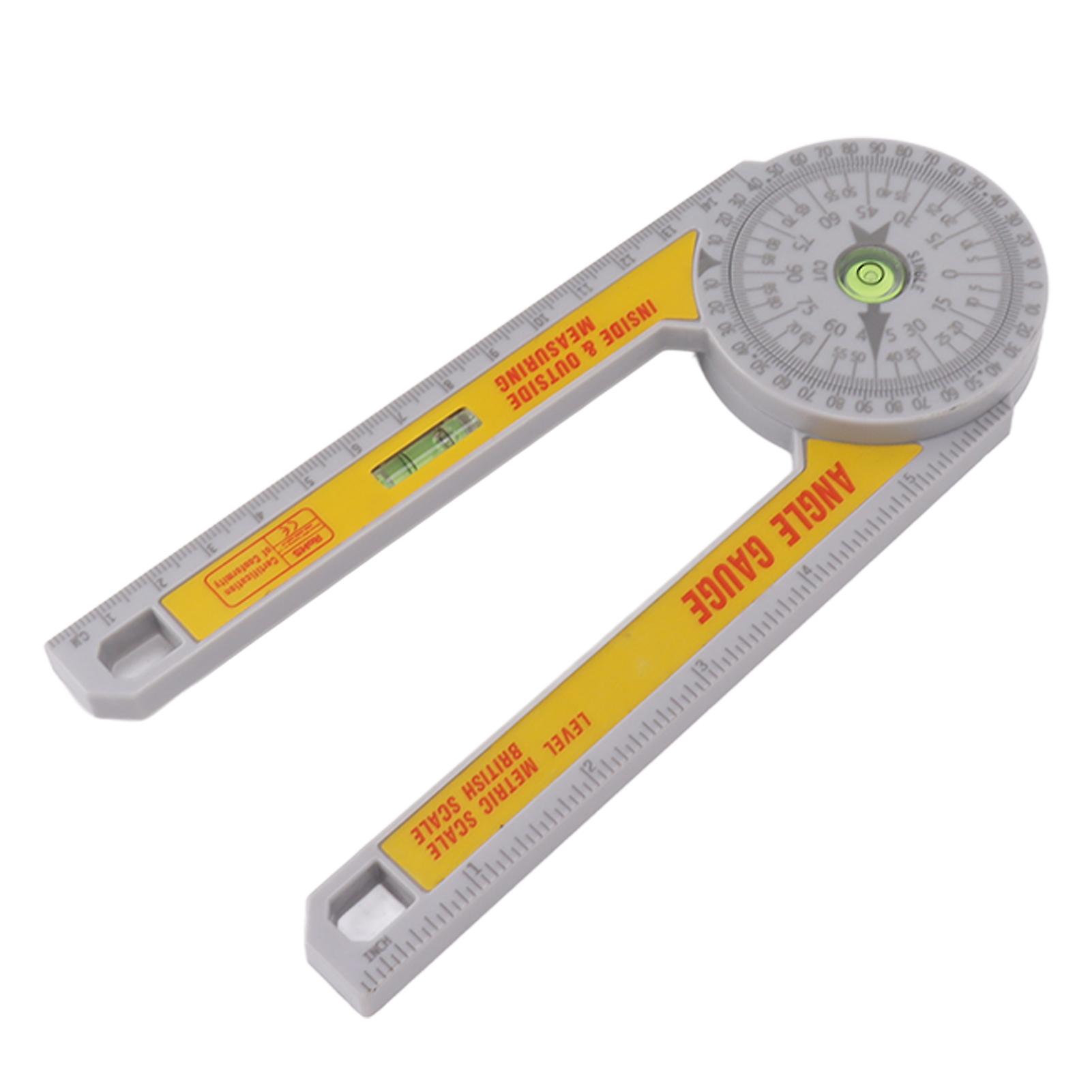 Miter Saw Protractor ABS Angle Finder Gauge with Bubble Level 72g