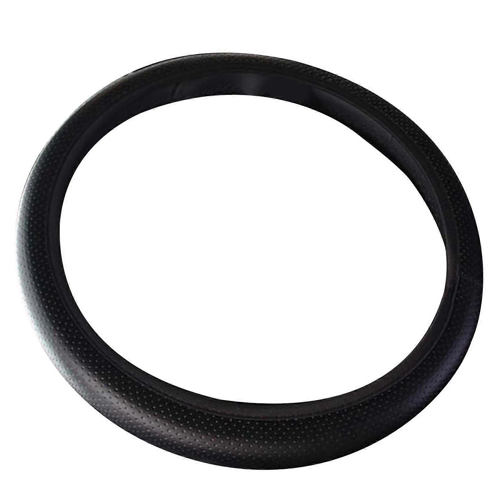 DIY PU Leather Steering Wheel Cover For Toyota – Black, 14.5-15 Inch Diameter, Heated Compatible – Made In USA