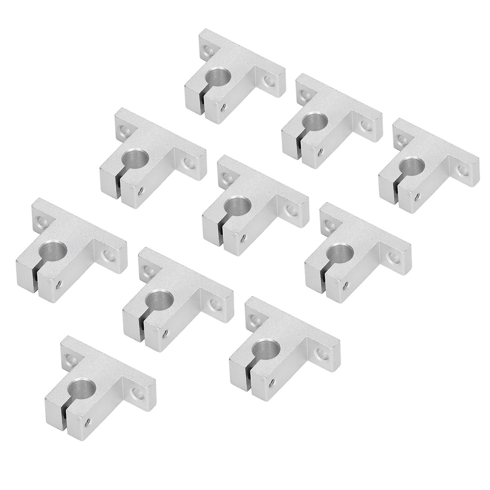10 Pcs Linear Motion Rail Guide Support Aluminum Alloy High Load Capacity Smoothly Linear Motion Rod Bracket 