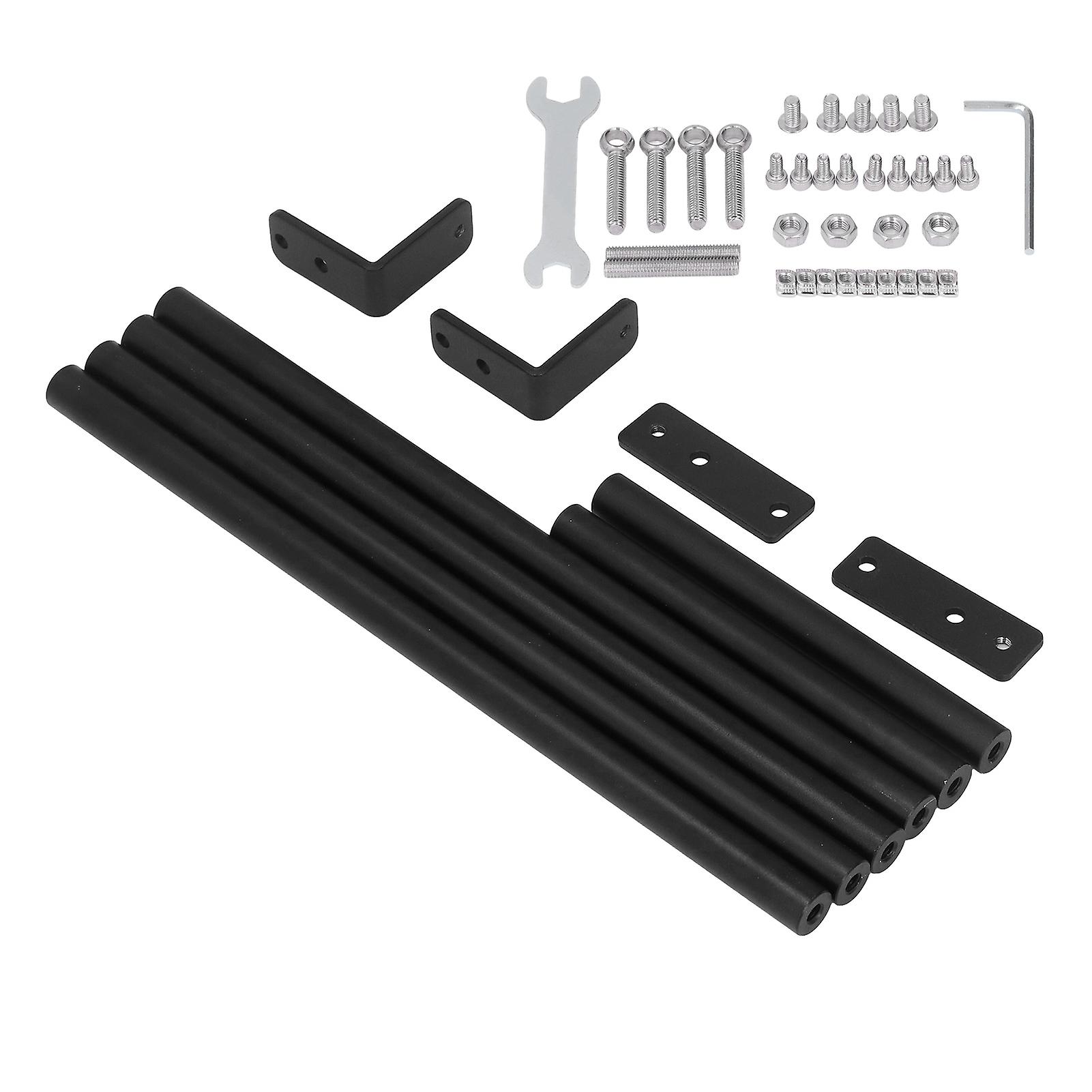 Qukaim Supporting Aluminum Profile Set Aluminum Alloy Supporting Rod Set, 3D Printer Accessories with Hex Wrench Screws, Deep Groove Ball