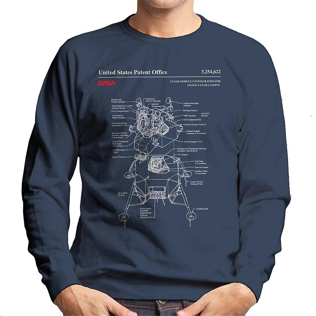 NASA Lunar Module Landing Blueprint Men's Sweatshirt
